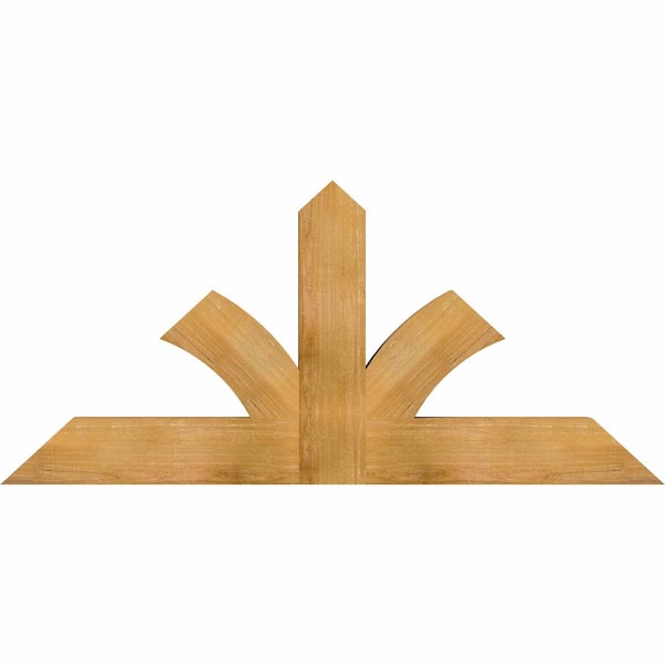 Ekena Millwork Richland Rough Sawn Timber Gable Bracket, Western Red Cedar, 60"W x 27"H x 4"D x 6"F, 11/12 Pitch GBW060X27X0406RIC00RWR - main